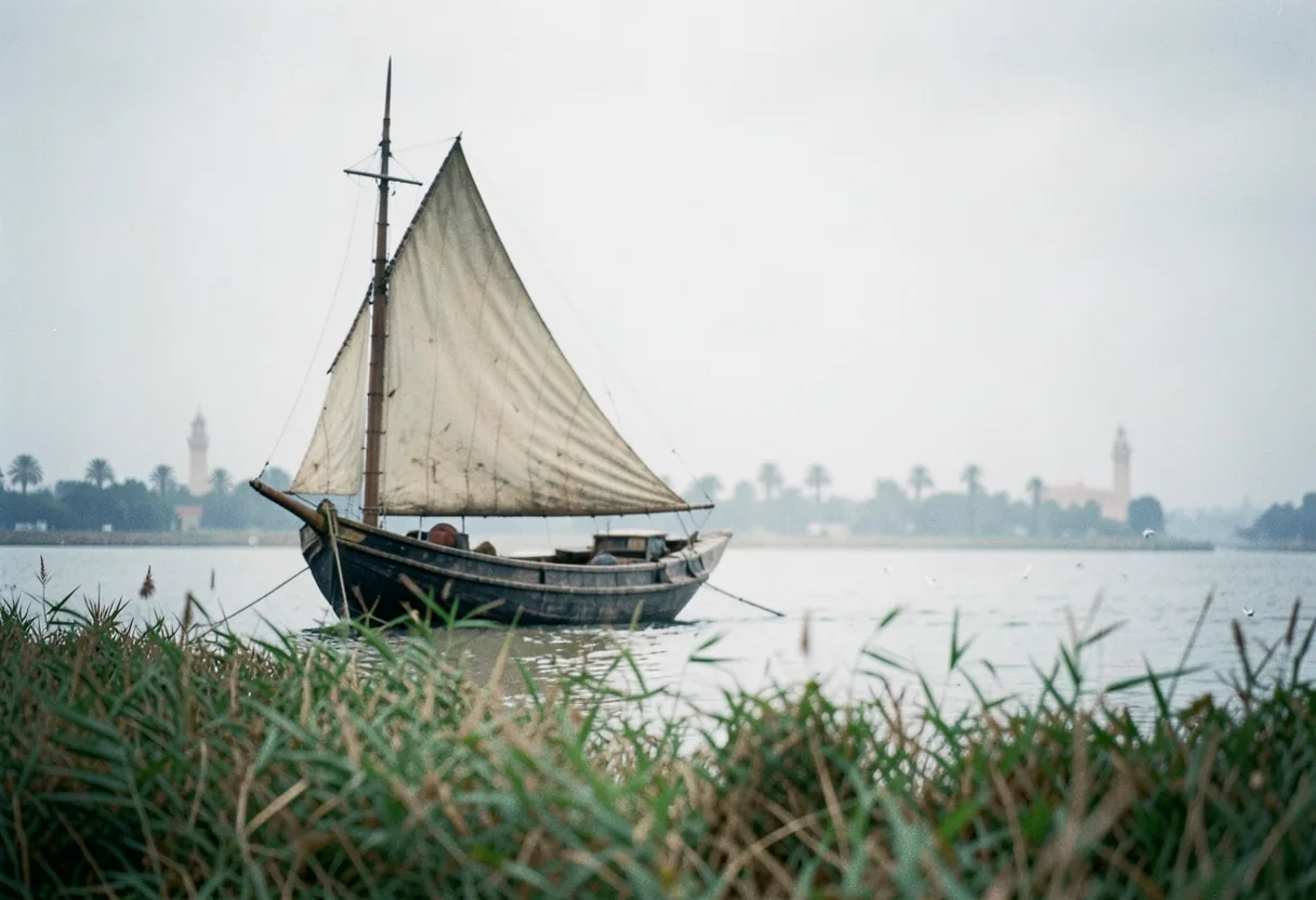 Felucca sailing on Nile River, best places to travel in Egypt.